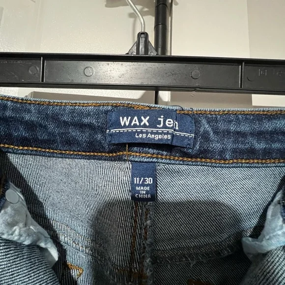 Wax Jean High-Rise Dark Blue Distressed Jeans - Picture 8 of 9